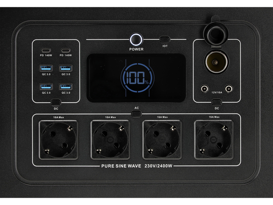 PORTABLE BATTERY STATION 2400W, 2232WH