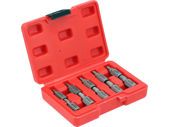 ZESTAW WYKRĘTAKÓW DO USZKODZONYCH ŚRUB WEWNĘTRZNYCH HEX, TORX, SPLINE, 10 E