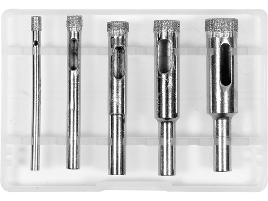 TILE DRILLING GUIDE AND DIAMOND DRILL BIT SET