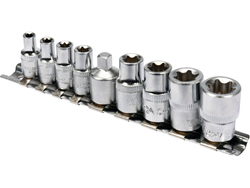 TORX SOCKET SET E5-E16, 9 PCS