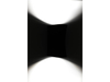 LAMPADA DA PARETE PER ESTERNO ALLUMINIO NERO 2XGU10 MEZZA PARETE