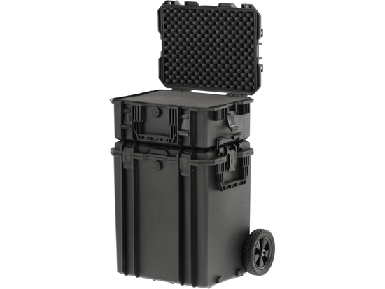 BOÎTE À ROULETTES + VALISE