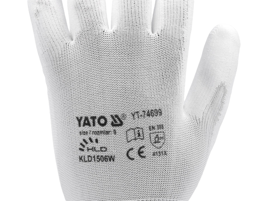 LUVAS DE PROTEÇÃO DE NYLON REVESTIDAS PU TAMANHO 10