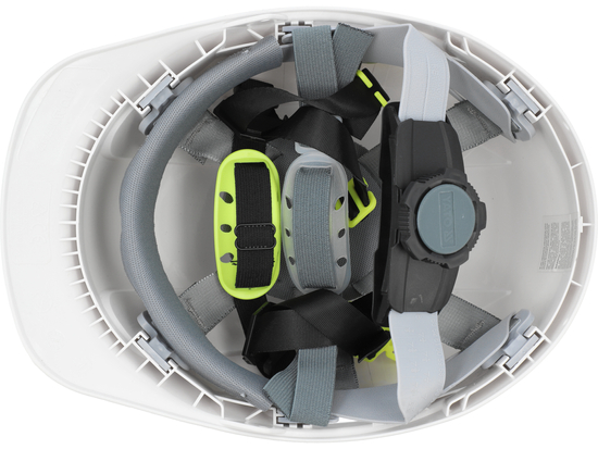 CASQUE DE PROTECTION BLANC HAUTE CONFORT AJUSTEMENT RAPIDE ABS