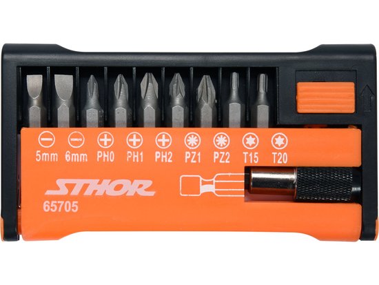 10PCS SET OF BIT HOLDER WITH SCREWDRIVER BITS