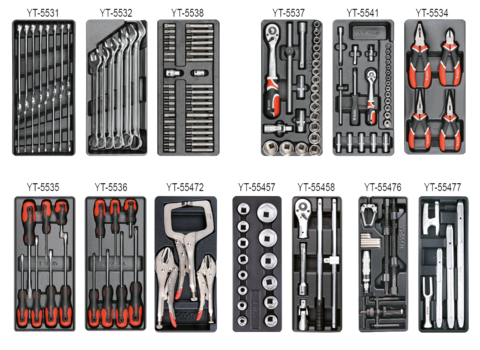 ARMOIRE DE SERVICE AVEC 165 OUTILS.