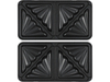 TOAST 900W 3EN1 XXL, PLAQUES GRILL, POUR DÉGUSTATION ET GAUFRES