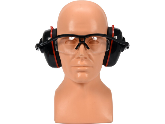 CUFFIE ANTIRUMORE INTEGRATE CON OCCHIALI TRASPARENTI