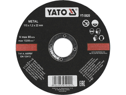 FÉM VÁGÓTÁRCSÁK 115X1,2X22 MM
