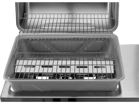 GRIL À GAZ BAVEN, 2 BRÛLEURS 5,5KW INOX