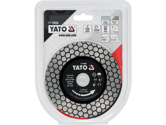 DIAMOND BLADE FOR CUTTING HARDEST TILES AND GRANITE 125X23X22.23MM