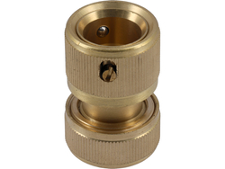 BRASS WATER STOP HOSE CONNECTOR