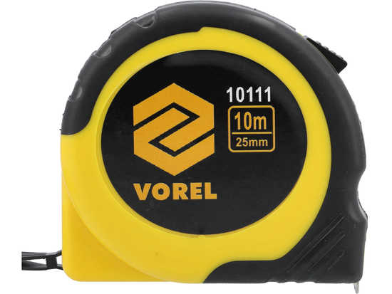 MESURE ROULÉE JAUNE ET NOIR 10 M X 25 MM