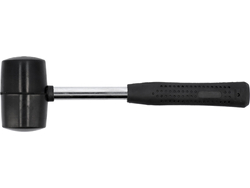RUBBER MALLET WITH TUBULAR STEEL HANDLE