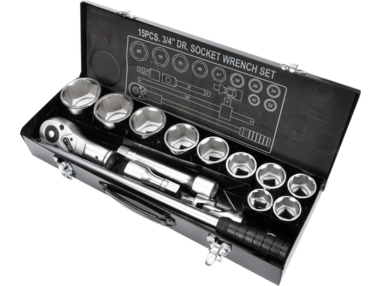 ZESTAW NARZĘDZIOWY 3/4", 15 CZ