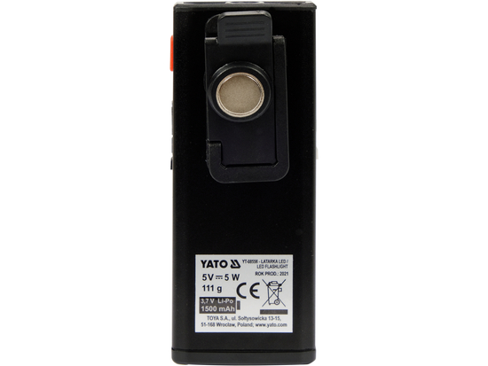 PRACOVNÍ LAMPA 500LM,LI-PO 3,7V 1500MAH