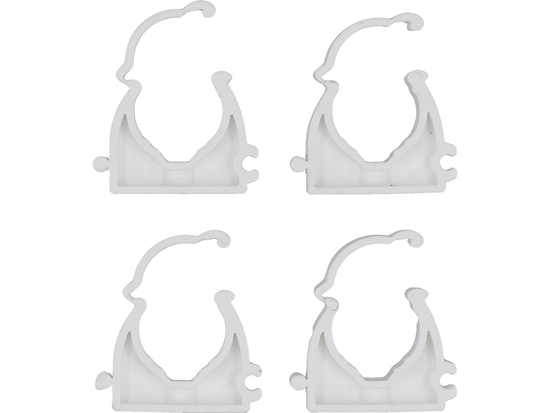 SUPPORTS, ASSEMBLAGE, CLIPS D'INSTALLATION, FERMÉS POUR TUYAUX ET CÂBLES 22MM, 4 PCS.