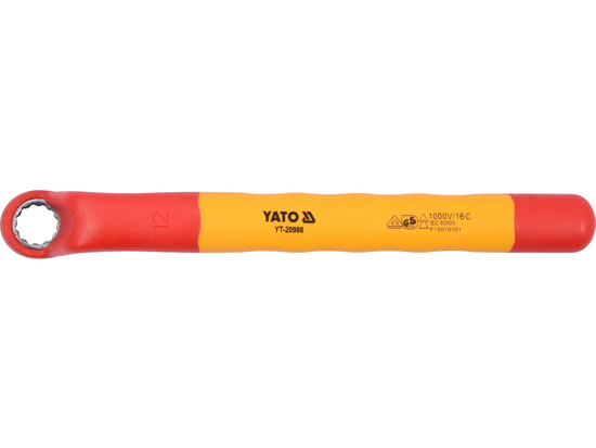 KLUCZ OCZKOWY ODGIĘTY IZOLOWANY 12MM VDE