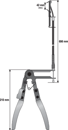 PLIERS FOR BAND CLIPS WITH A CORD