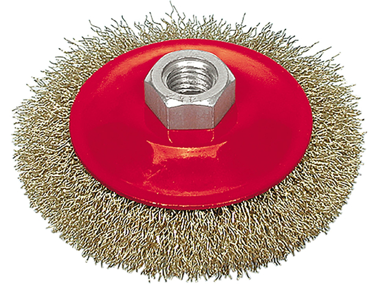 BROSSE DISQUE 115MM, FIL ONDULÉ