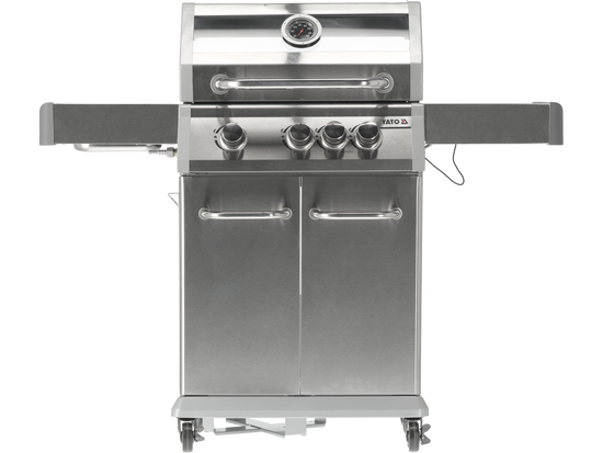 PARRILLA DE GAS ITAMI 3+1, ACERO INOXIDABLE 11,5KW, CON CRISTAL
