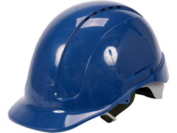 CAPACETE DE PROTEÇÃO AZUL ALTO CONFORTO AJUSTE RÁPIDO ABS