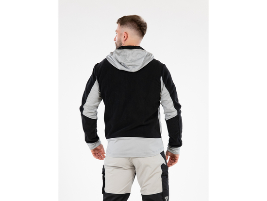 SARNA FLEECE AR KAPUCI MELNA IZMĒRA. 3XL