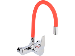 FREGADERO DE PARED FATTER CON CAÑO FLEXIBLE ROJO