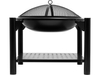 STEEL FIRE PIT WITH LOG STORE 58*58*55CM