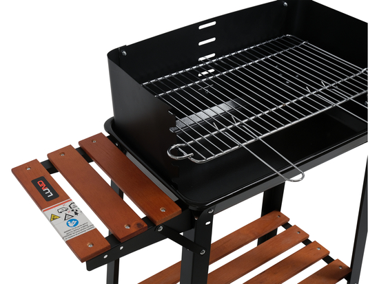 CHARCOAL GRILL WITH SIDE SHELF GRATE 48X26.5CM