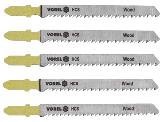 LAME DE SCIE SAUTEUSE, MANCHE TYPE BOSCH, POUR BOIS, 5 PCS.