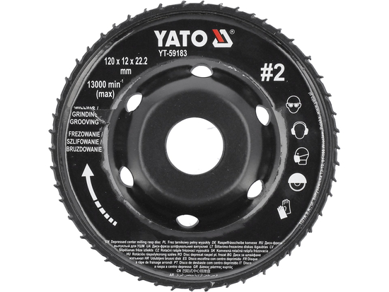 FRESA ESCOBILLA COMPLETA CONVEXA 120X12 NO.2 PARA AMOLADORA ANGULAR