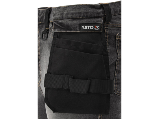 MONTAJE PANTALONES DE TRABAJO STRETCH JEANS TALLA GRIS ACERO. METRO