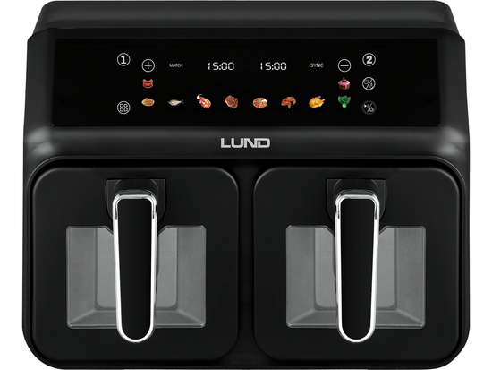 AIR FRYER 2200W 4L+4L BLACK