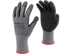 GANTS DE PROTECTION EN NYLON ENDUITS DE MOUSSE NITRILE AVEC POINTS ANTIDÉRAPANTS TAILLE 9