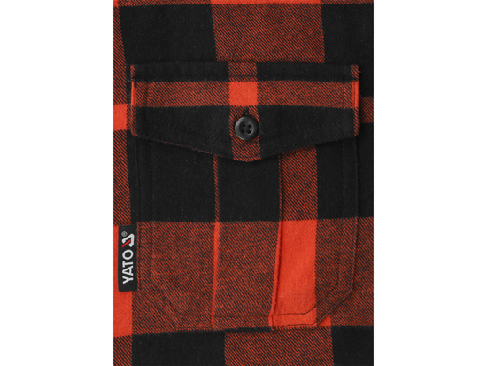 CHEMISE EN FLANELLE ROUGE, TAILLE. M