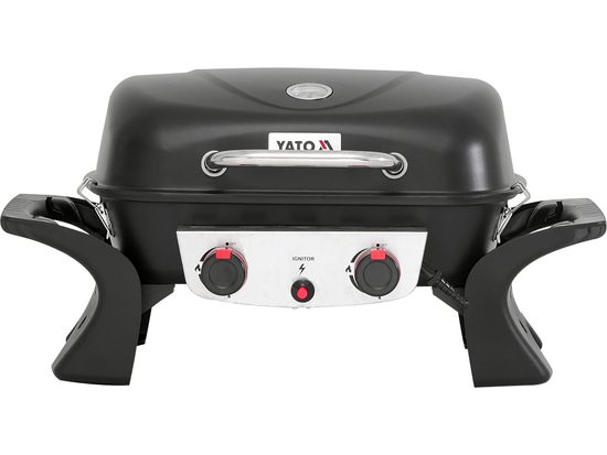 ПРЕНОСИМ ГАЗОВ ГРИЛ YAKE, 2 ГОРЕЛКИ, 5KW YAKE