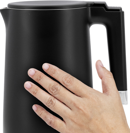 BOUILLOIRE ÉLECTRIQUE 1,5L NOIRE, COOL TOUCH