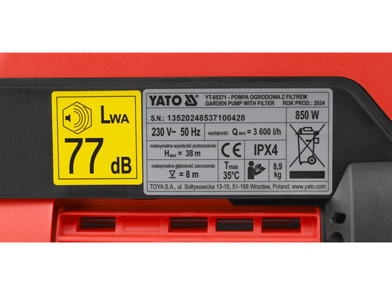 ELEKTRONICKÝ HYDROPHORUS 850W S FILTROM