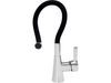 KITCHEN FAUCET WITH BLACK FLEXIBLE SPOUT