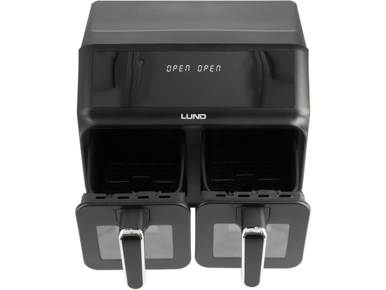 FRITEUSE 2200W 4L+4L NOIRE