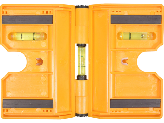 POZIOMNICA Z TRZEMA LIBELLAMI I MAGNESAMI DO OSADZANIA SŁUPKÓW