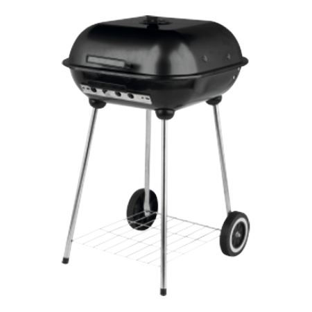 SZÉN GRILL FEDŐVEL, RÁCS 45X40CM