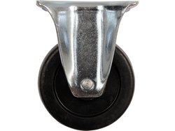 RUEDA FIJA CON GOMA NEGRA 65MM