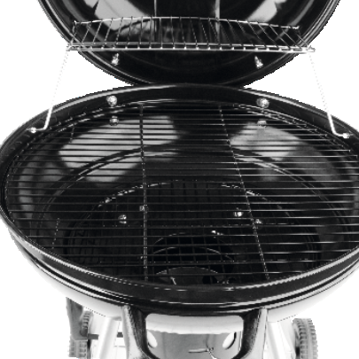 ZAHRADNÍ GRIL NA DŘEVĚNÉ UHLÍ KRUHÝ S VÍKEM, PRŮMĚR 54 CM