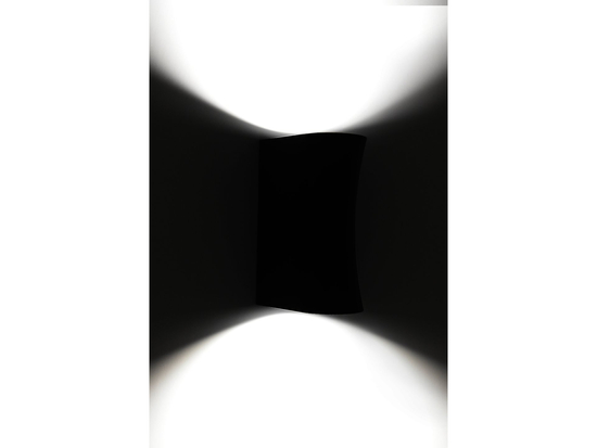 APLIQUE EXTERIOR ALUMINIO NEGRO 2XGU10 MEDIA PARED