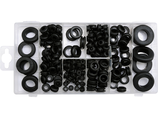 RUBBER RING GROMMETS 180PCS SET, MIX OF SIZES