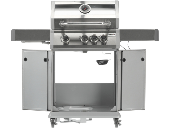 GRIGLIA A GAS ITAMI 3+1, ACCIAIO INOX 11,5KW, CON VETRO