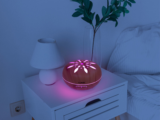AROMA DIFFUSER 500ML, DARK WOOD, W/ REMOTE
