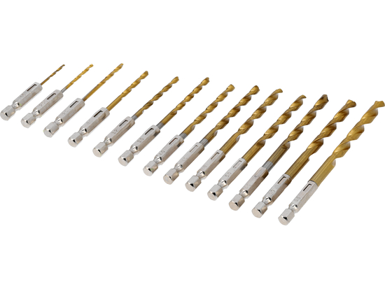 CONJUNTO DE BROCAS DE METAL HEXAGONAIS DE 13 PEÇAS